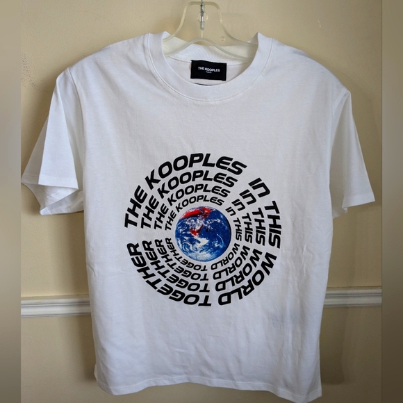 ⭐NWOT⭐ The Kooples Planet Motif Cotton T-Shirt - Picture 1 of 5